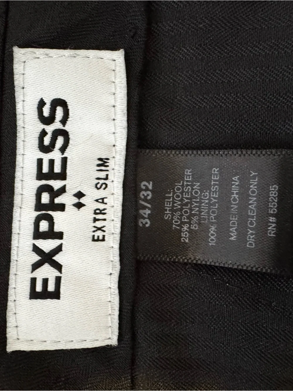 Express Men’s Gray Two-Piece Suit